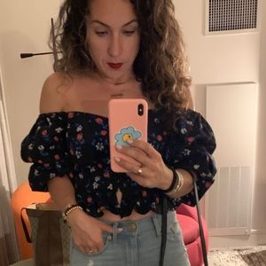 ASOS flower corset peplum top.